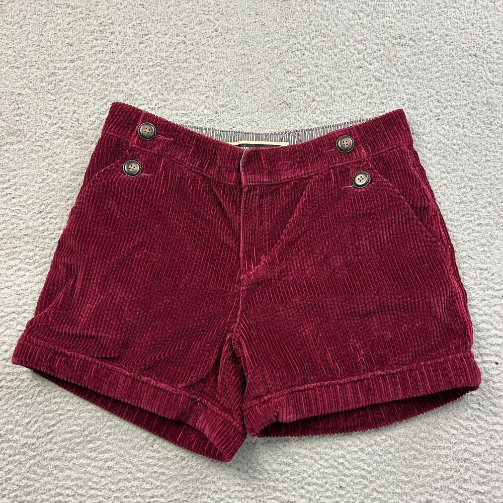 Anthropologie Daughters of the Liberation Wide Wale Corduroy Short Sailor Size 4